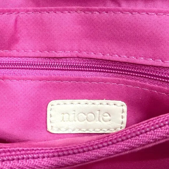 Vintage Nicole Miller Multicolor Abstract Print Mod Crossbody Purse - Picture 7 of 10